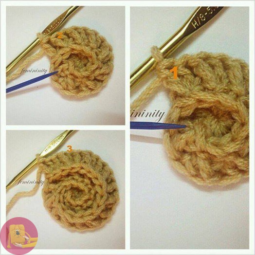 Плед из спиральных цветов