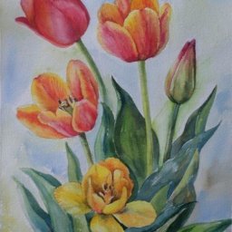​Рисуем тюльпаны
