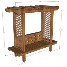 ​Садовая скамья с аркой