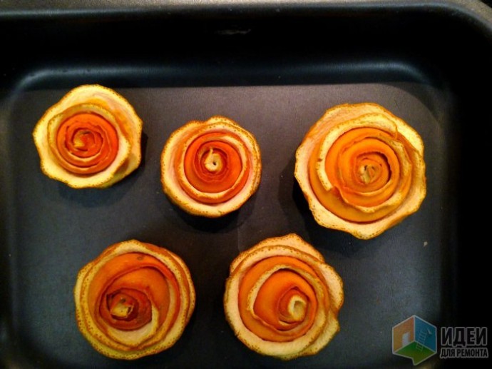 Цитрусовые цветочки из кожуры