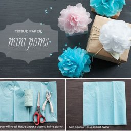 Очень простые помпоны из бумаги