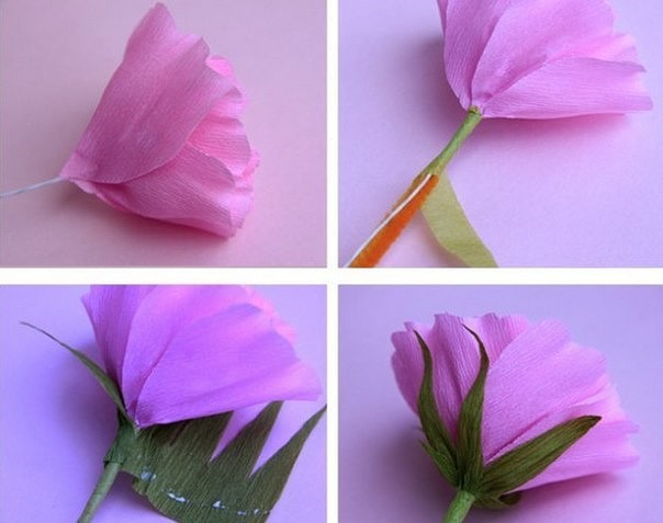 Роза из гофрированной бумаги Роза из гофрированной бумаги