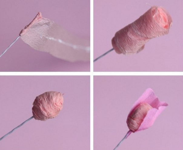 Роза из гофрированной бумаги Роза из гофрированной бумаги