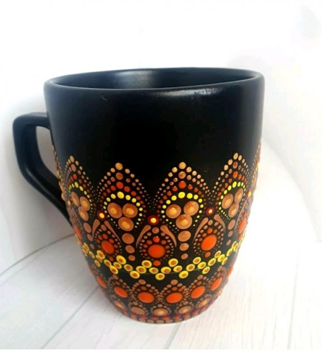 ​Идеи точечной росписи чашек