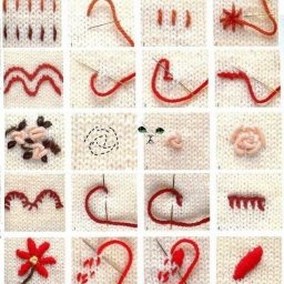 Как вышить на одежде цветы и листья