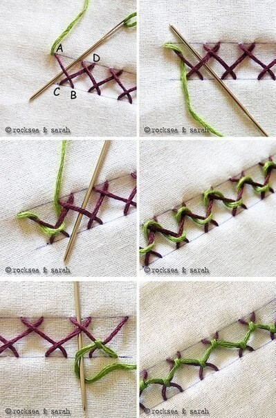 Декоративные ручные стежки и строчки