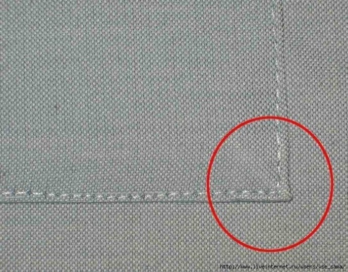 Красивые уголки на накладных карманах