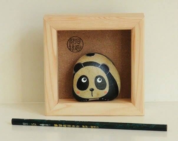 Милая роспись камешков