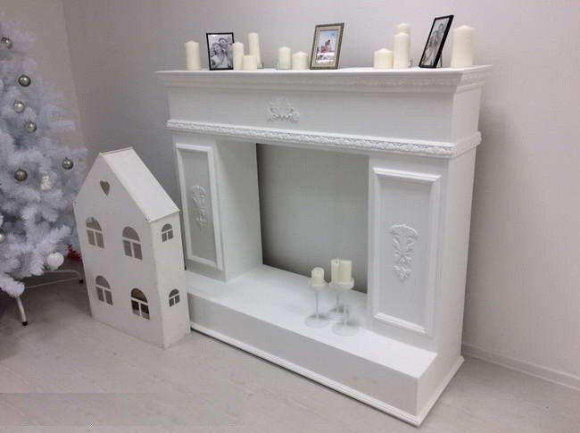 Белый фальш-камин