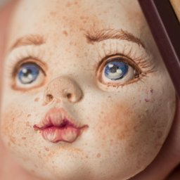 Роспись лица интерьерной куклы