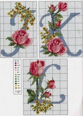 Монограммы в технике вышивки крестом, чтобы ваши вещи стали неповторимыми