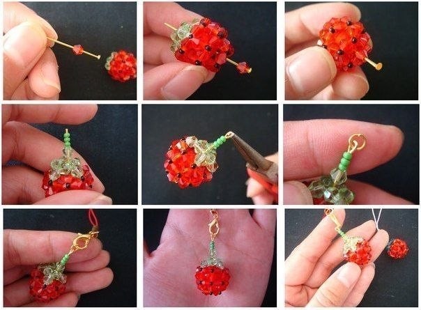 ​Невероятно милый брелок-ягодка