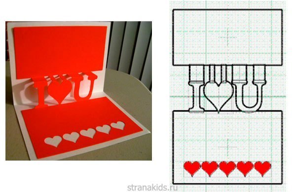 Объемные открытки со схемами вырезания Объемные открытки со схемами вырезания
