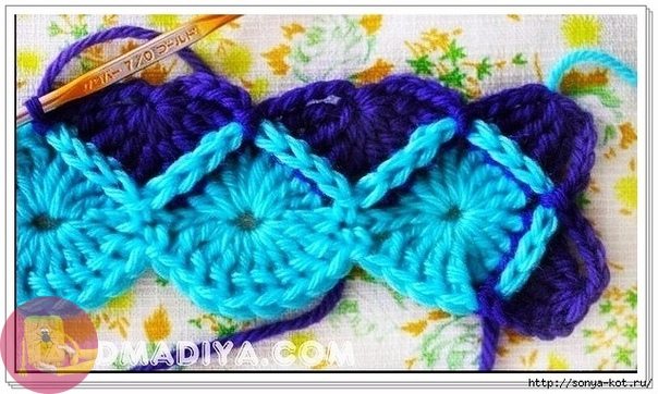 Прямоугольный плед баварской вязкой Прямоугольный плед баварской вязкой