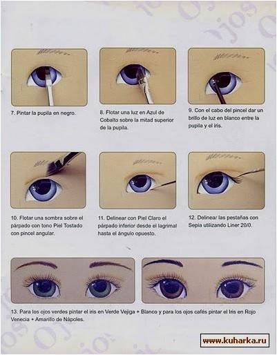 Рисуем куколкам глаза