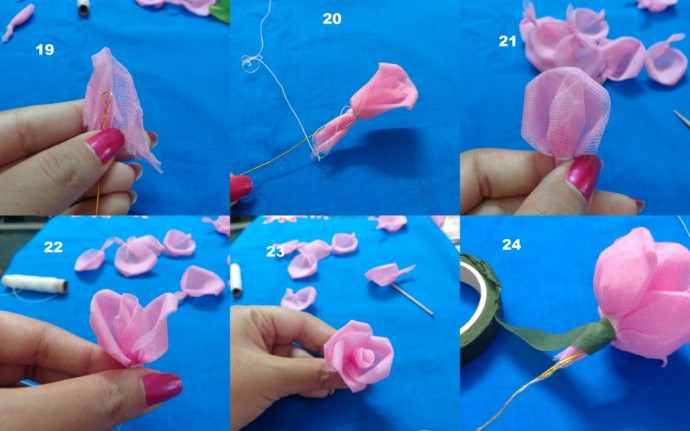 Роза из органзы Роза из органзы