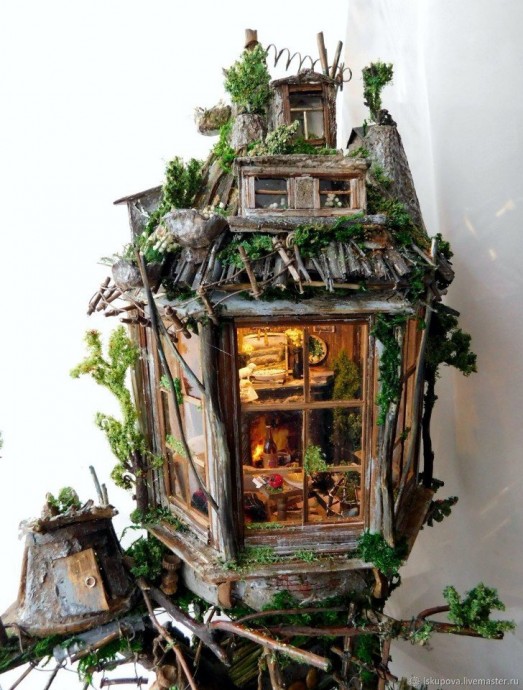 ​Сказочные декоративные домики из природных материалов