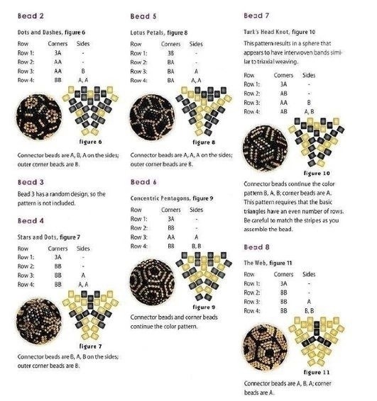 ​Узорчатые шарики из бисера