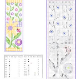 Вышиваем цветы на книжных закладках