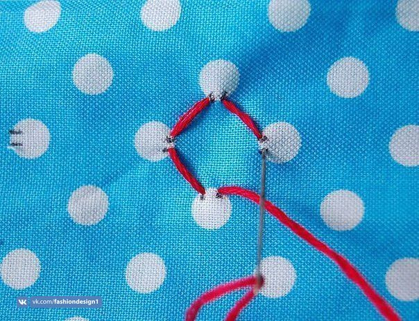 Интересный эффект: буфы на материале в горошек