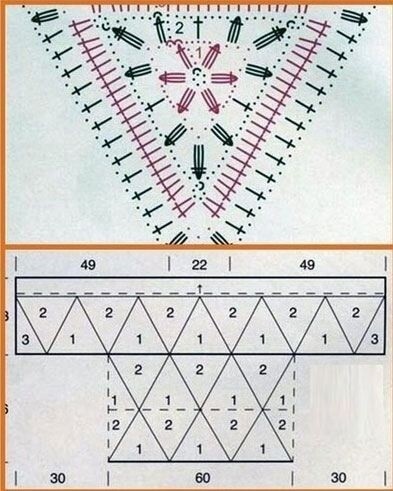 Джемпер из треугольных мотивов Джемпер из треугольных мотивов