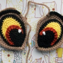 Оформление красивых глазок для вязаных кукол