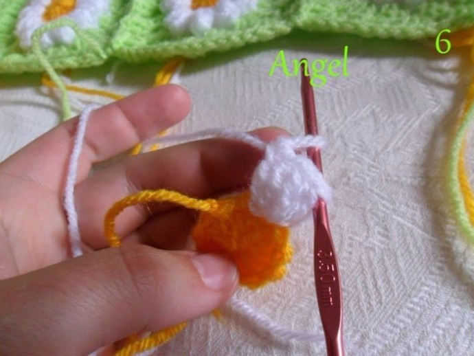 ​Плед из ромашек: мастер-класс