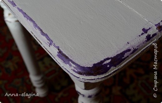 Винтажная переделка старого стола в стиле шебби-шик