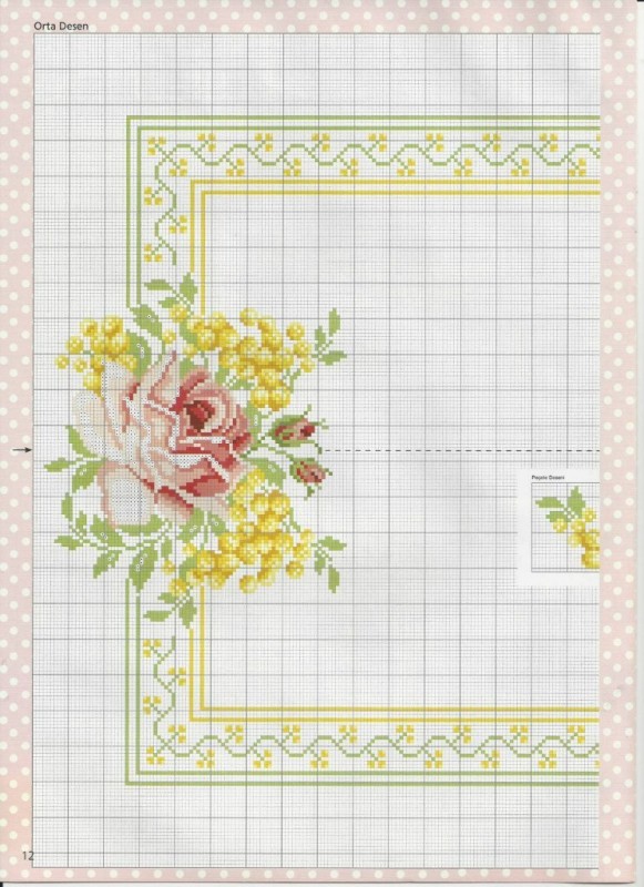 Вышиваем красивую скатерть Вышиваем красивую скатерть