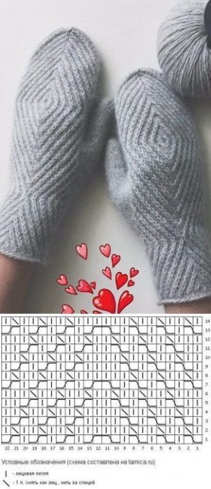 Замечательная подборка разных схем варежек