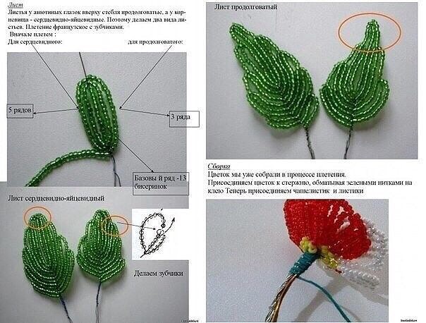 Анютины глазки бисером Анютины глазки бисером