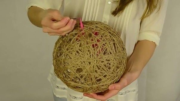 Корзинка из ниток