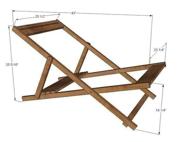 Складное кресло своими руками