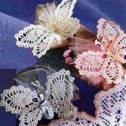 Кружевные бабочки крючком