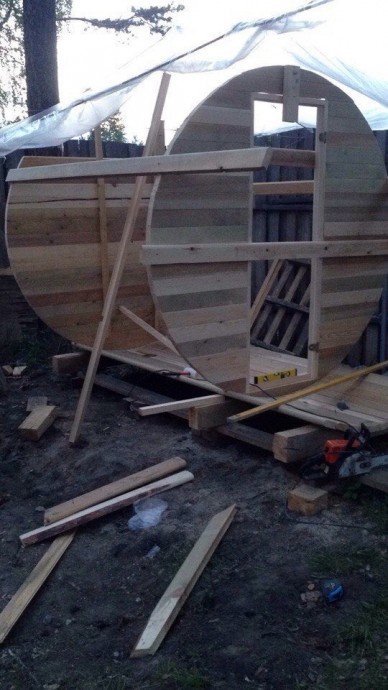 ​Круглая баня своими руками