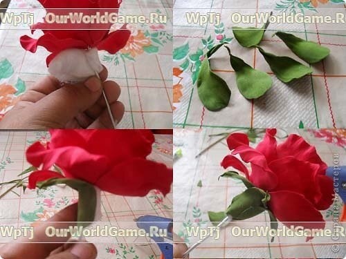 Розы из фоамирана: мастер-класс