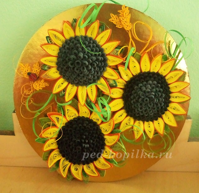 Квиллинг подсолнухи: мастер-класс