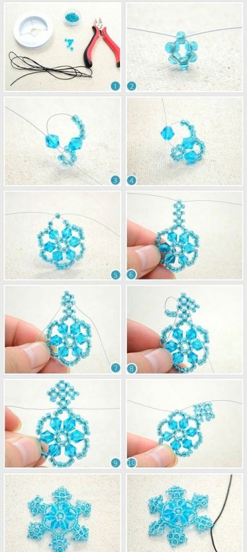 Новогодние украшения из бисера