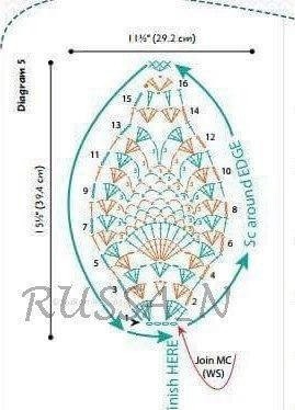 ​Вязаный коврик "Голубой кит"