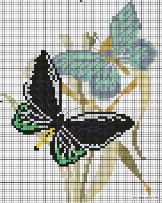 ​Вышиваем бабочек