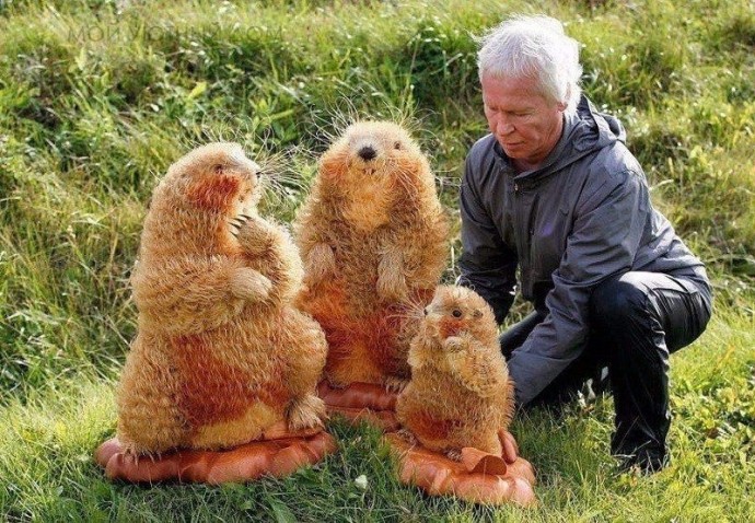 Удивительные скульптуры из стружки