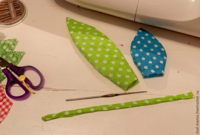 Тюльпанчики из ткани