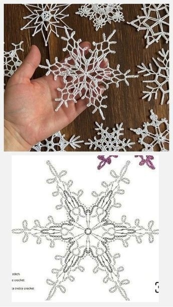 Снежинки вязаные крючком
