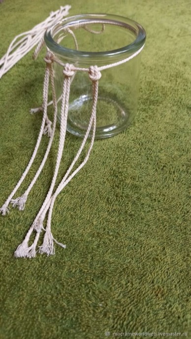 Подсвечник в технике макраме Подсвечник в технике макраме