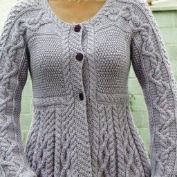 Вязание: жакет с оригинально оформленной спинкой