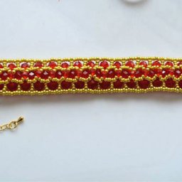 Красно-золотой браслет