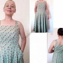 ​Шьем сарафан с юбкой полусолнце