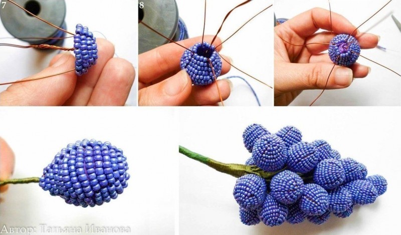 Виноград из бисера