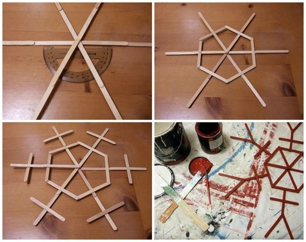 Снежинки для украшения стен