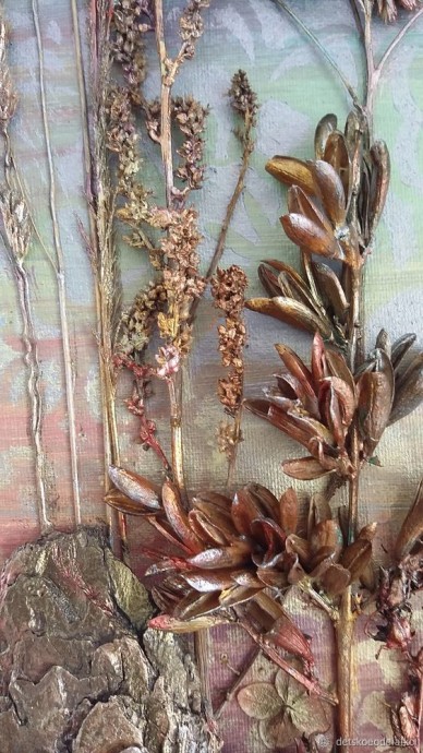 Панно с сухоцветами
